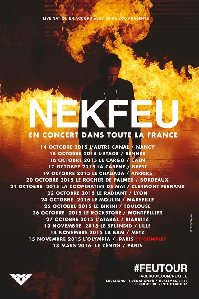 Nekfeu dates tournée