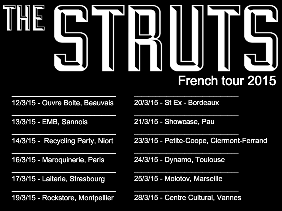 The Struts Tournée France 2015